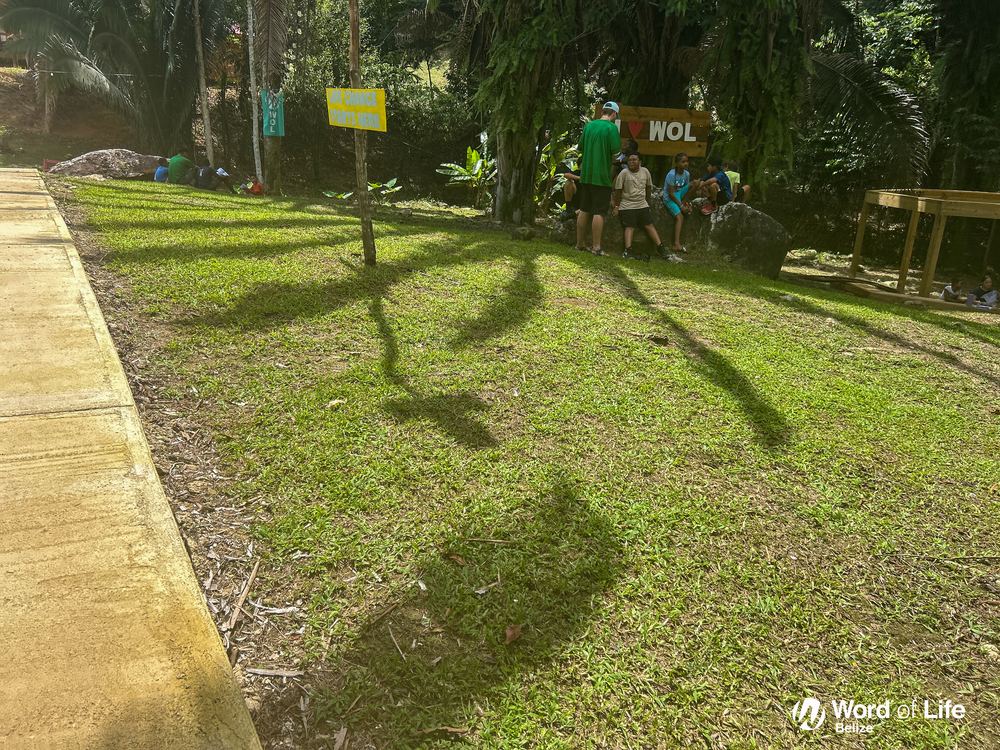 Green lawn and walkway at The Peak