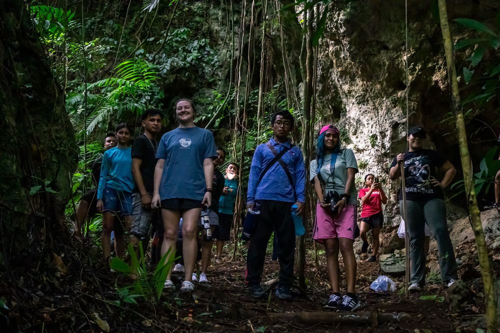 Young adults on a hike at The Peak